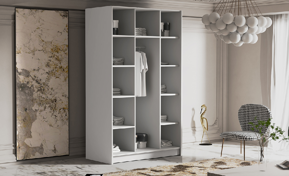 Šatníková skříň Cama (černá)