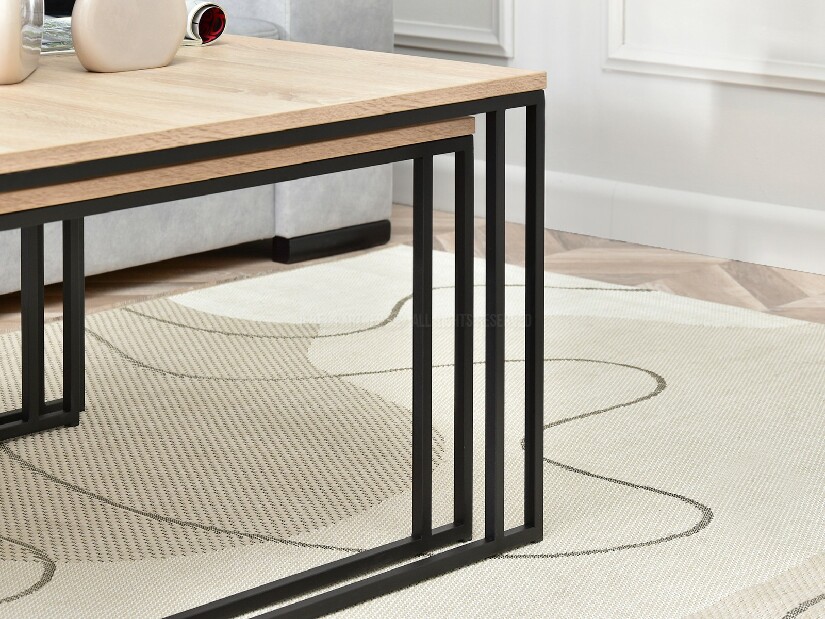 Set 2 konferenčních stolků Destapamos (černá)