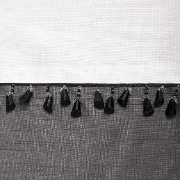 Závěsy 140X250 cm Larisa (bílá + metalická)