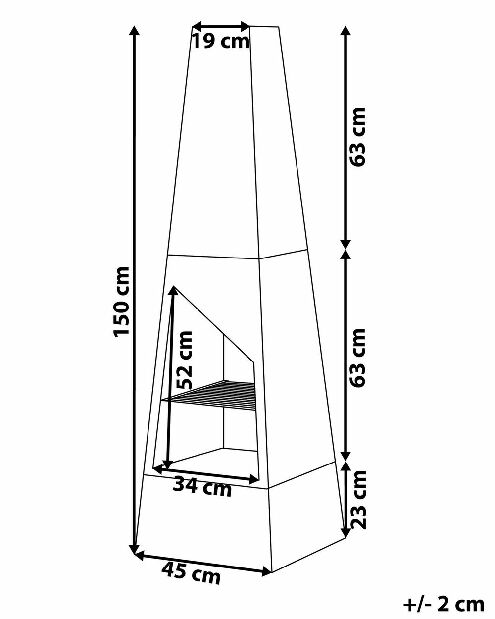 Ohniště YASUJ (ocel) (černá)