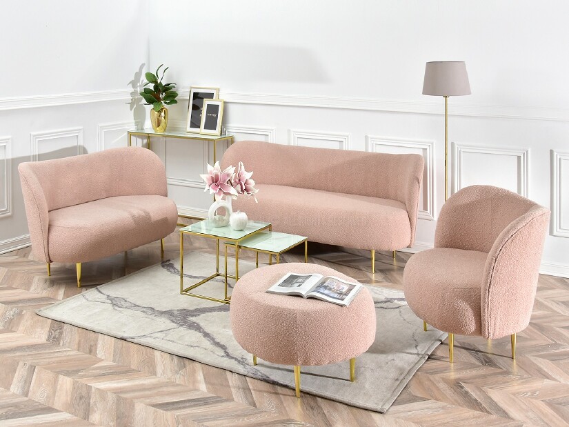 Pohovka dvousedačka Cadmio 2 (zlatá)