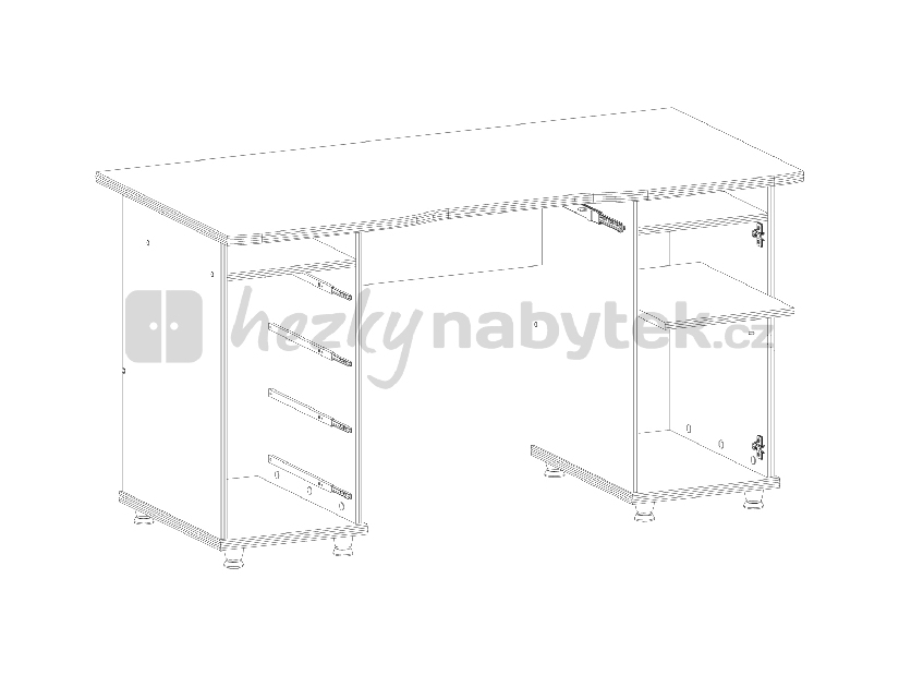 PC stolek BRW XXI BIURKO 140