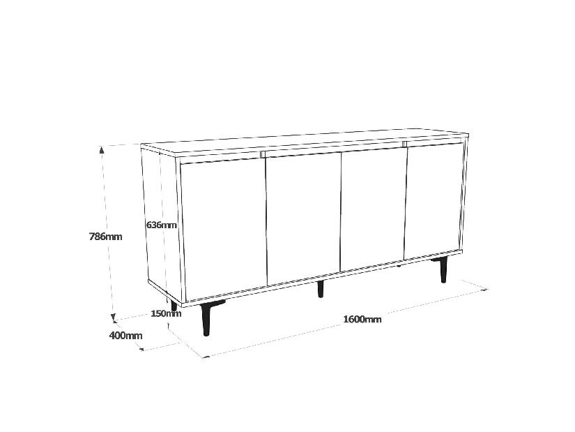 Sada nábytku do obývacího pokoje Arvoiden (ořech + antracit)