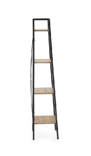 Regál Neda (přírodní dřevo + černá)