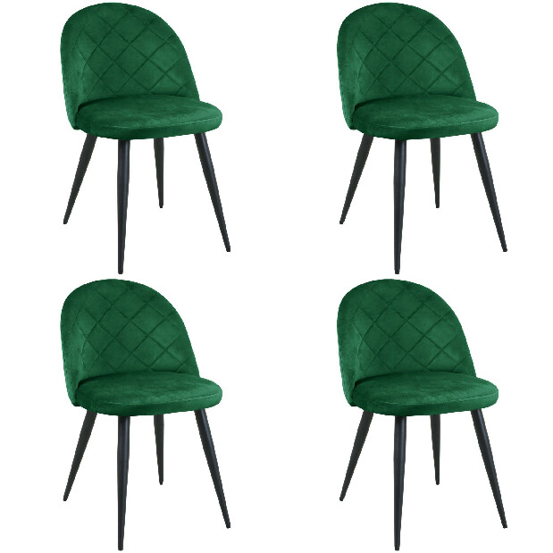 Sada 4 ks. jídelních židlí Termino (zelená)