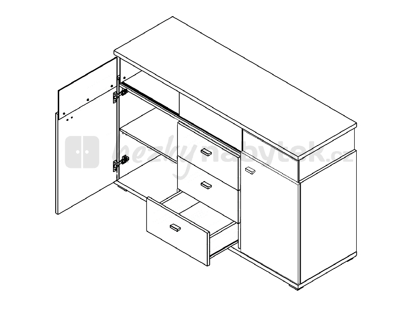 Komoda Avista Typ 6 (s osvětlením)