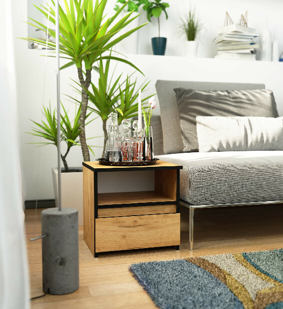 Noční stolek Cincuenta (dub craft)