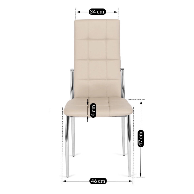 Jídelní židle Marinaleda (béžová ekokůže)