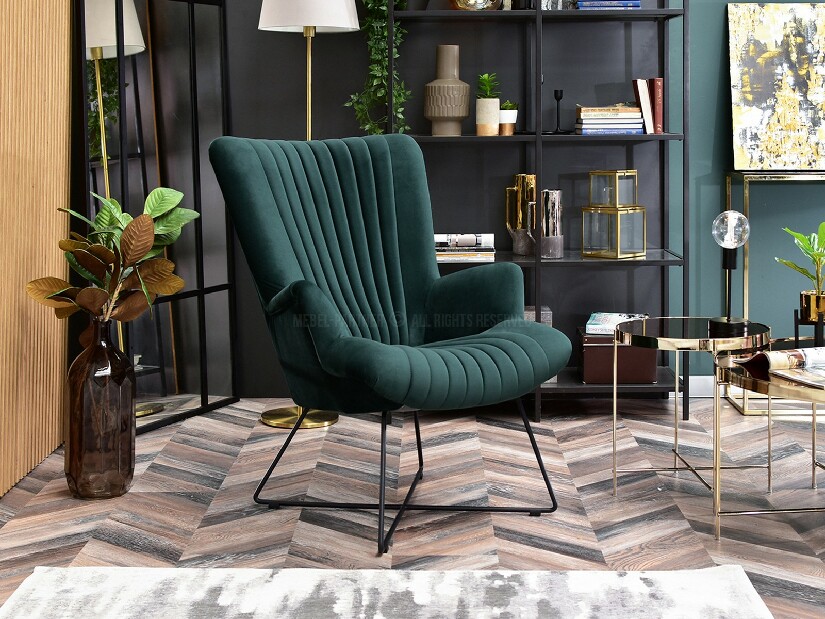 Relaxační křeslo Nuttshell (zelená + černá)