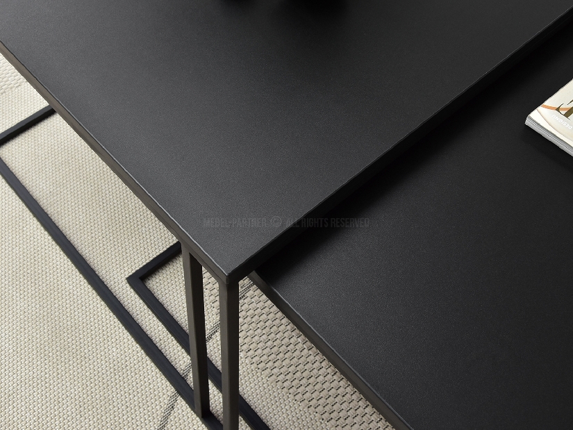 Set 2 konferenčních stolků Destapamos (černá)