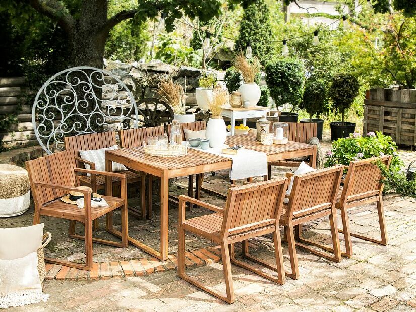 Zahradní jídelní sada Sasan (světle hnědá)