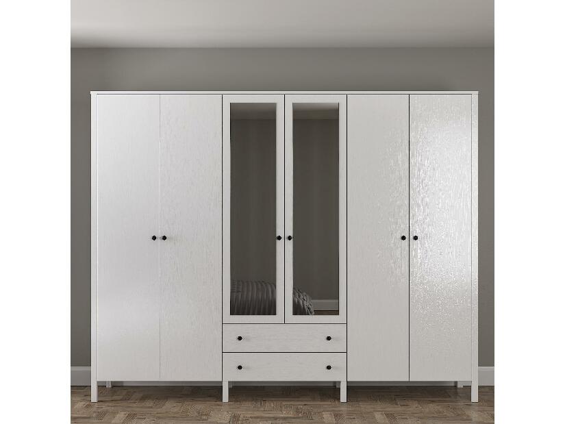 Šatní skříň Franc 76 (bílé dřevo)