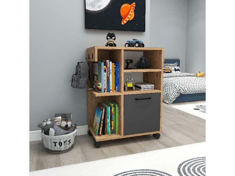 Koupelnová skříňka Rebooke (borovice atlantická + antracit)