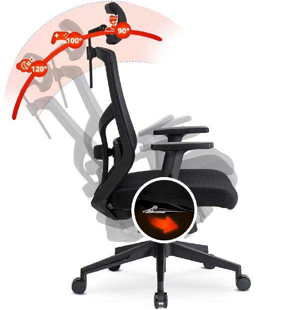  Kancelářská židle Benno (černá)