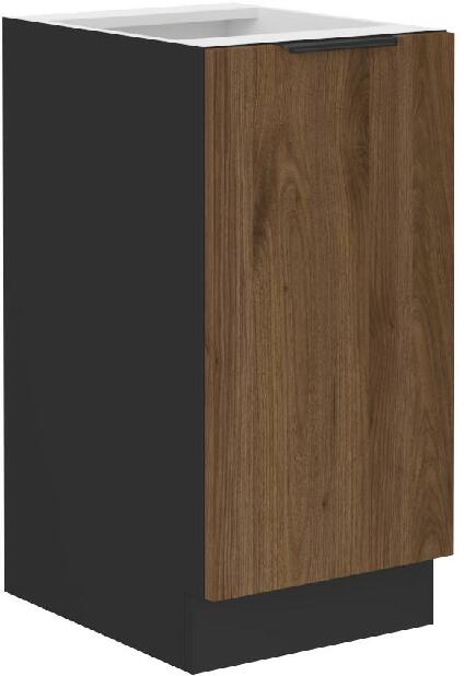 Horní kuchyňská skříňka Manana 40 D 1F BB (korpus: černá matná + fronta: ořech okapi)