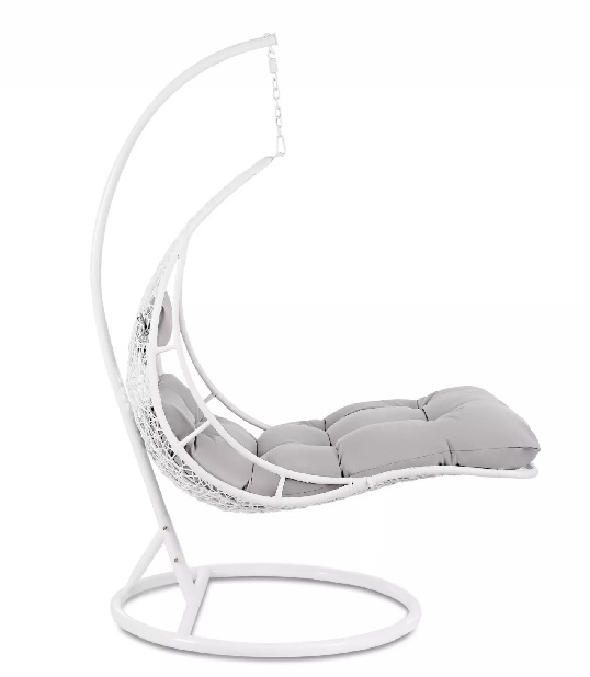 Závěsné křeslo Cleopatra (bílá + světle šedá)