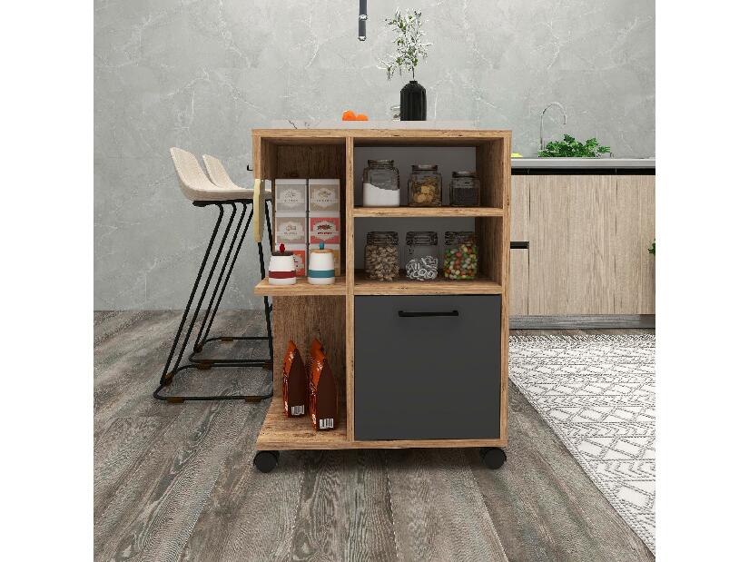 Koupelnová skříňka Rebooke (borovice atlantická + antracit)