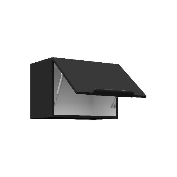 Horní kuchyňská skříňka Sienla 50 GU 36 1F (černá matná)