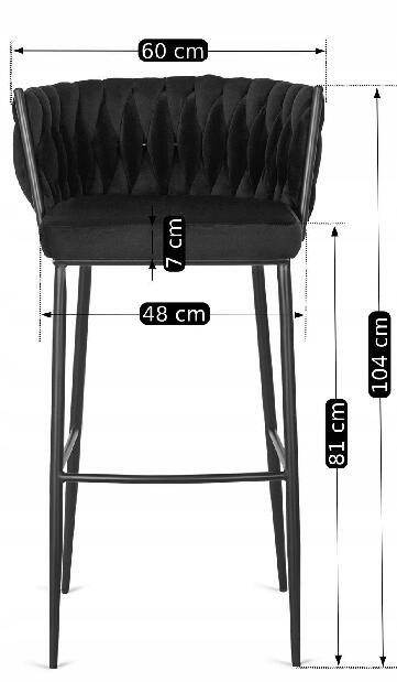 Barová židle Frenar 1 (černá)