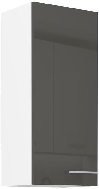 Horní kuchyňská skříňka Lavera 40 G-90 1F (korpus: bílá + fronta: lesk šedý)