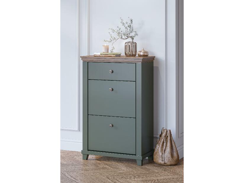 Komoda Navori (zelená + dub lefkas)