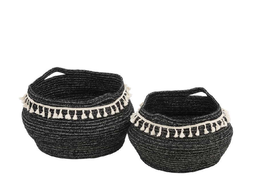 Koš (2 ks.) (Černá) 27x34x34cm