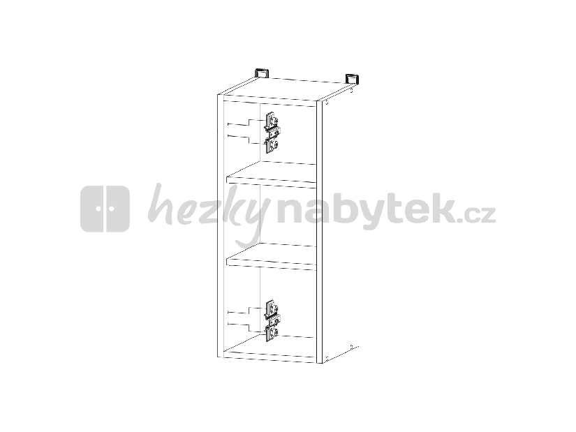 Horní kuchyňská skříňka BRW Nika NKG-30/72-P
