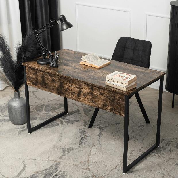 Psací stolek Regular (dub rustikal + černá)