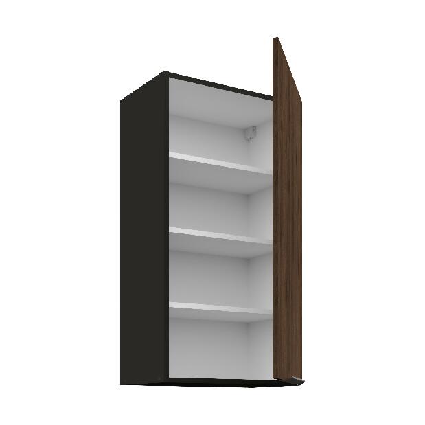 Horní kuchyňská skříňka Manana 50 G 90 1F (korpus: černá matná + fronta: ořech okapi)