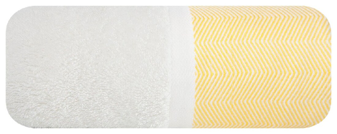 Ručník 140x70 cm Zigzag 03 (bílá + žlutá) (3 ks)