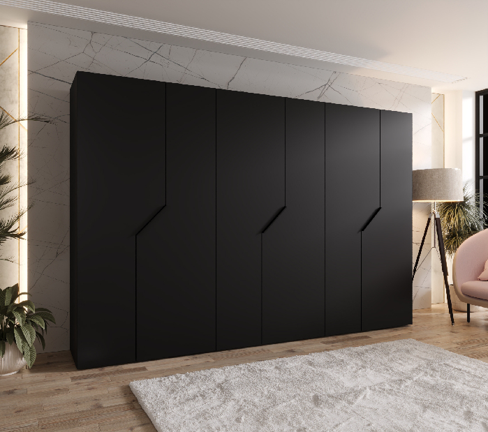 Šatní skříň Alaris 1 300 (černá)