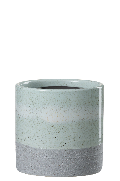 Květináč (zelená + šedá) 15x15x15cm