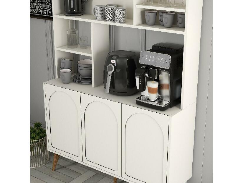 Příborník Lyantela 120 (krémová + ořech)