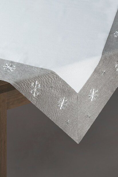 Ubrus 85x85 cm Elie1 (krémová + stříbrná) (1 ks)