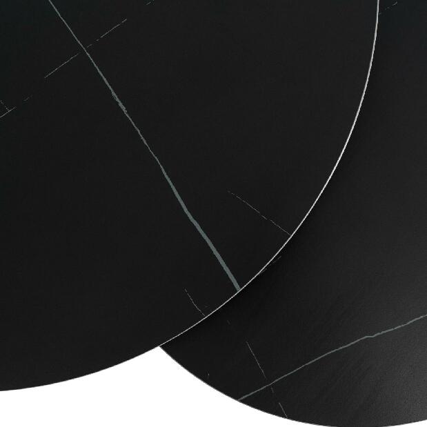 Set 2 konferenčních stolků Jugada (mramor černý + černá)