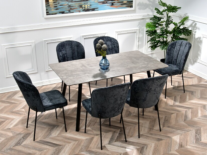 Jídelní židle Obrar (grafitová + černá)