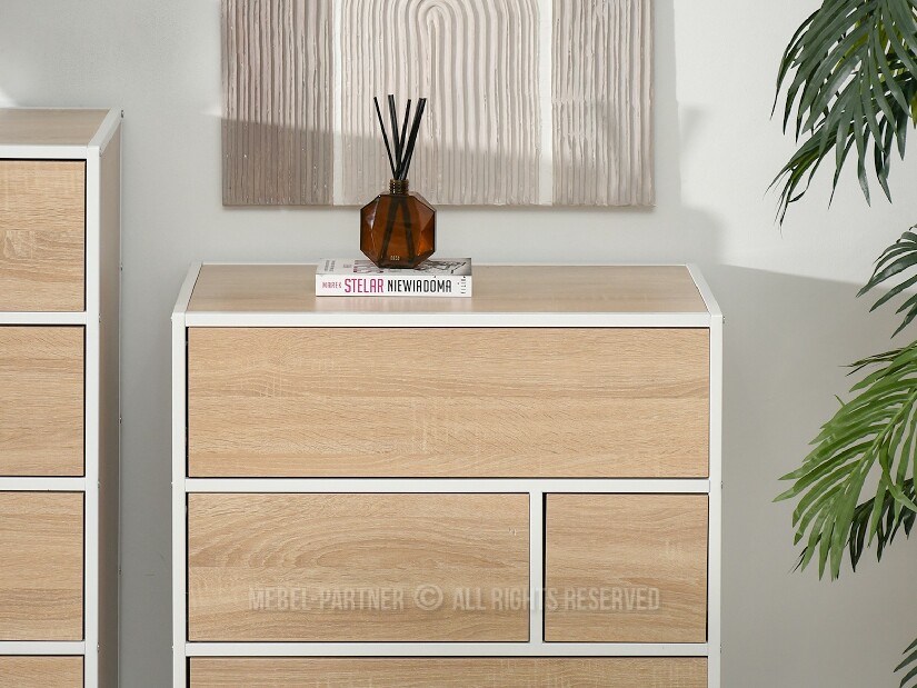 Komoda Soren Kom (sonoma + bílá)