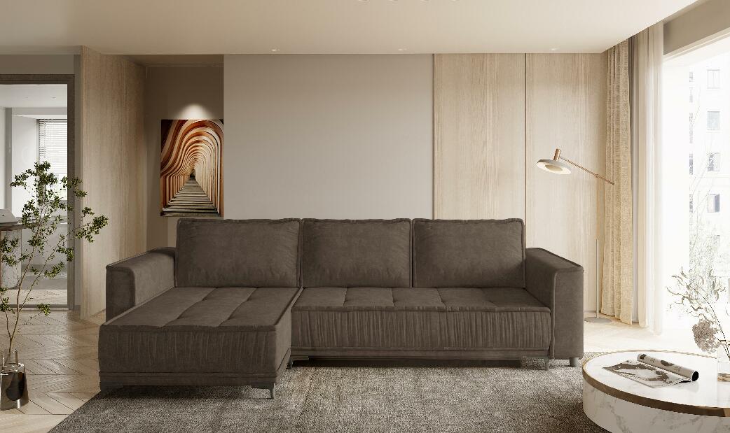 Rohová sedačka Darandenos S (hnědá) (L)