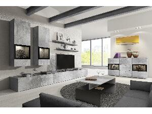 Obývací stěna Barly Typ 10 (černá + světlý beton)