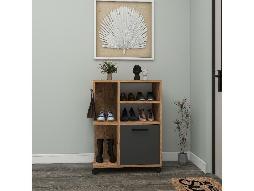 Koupelnová skříňka Rebooke (borovice atlantická + antracit)