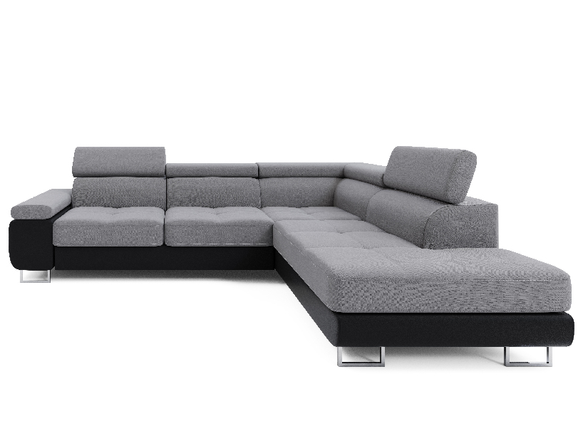 Rohová sedací souprava Ascend L (šedá + černá) (L)