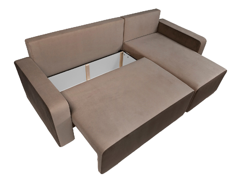 Rohová sedací souprava BRW Possi Lux 3DL.URC LED modrá/šedá (L) (s osvětlením)