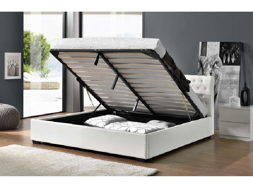 Manželská postel 180 cm Dorlen (s roštem a úl. Prostorem)