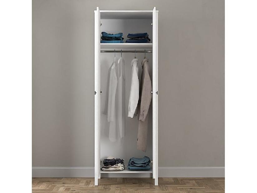 Šatní skříň Franc 51 (bílé dřevo)