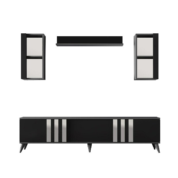 Obývací stěna Chromatic (Antracit + Černá)