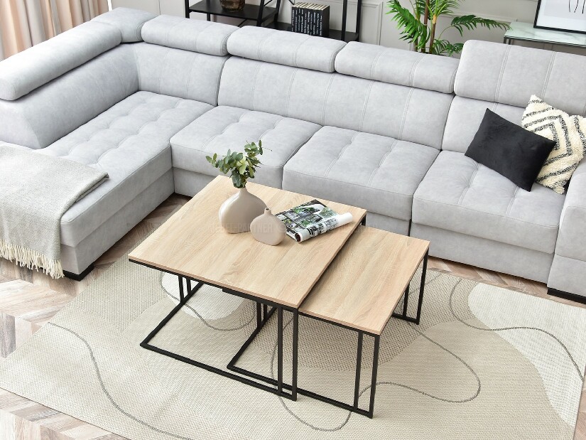 Set 2 konferenčních stolků Destapamos (černá)