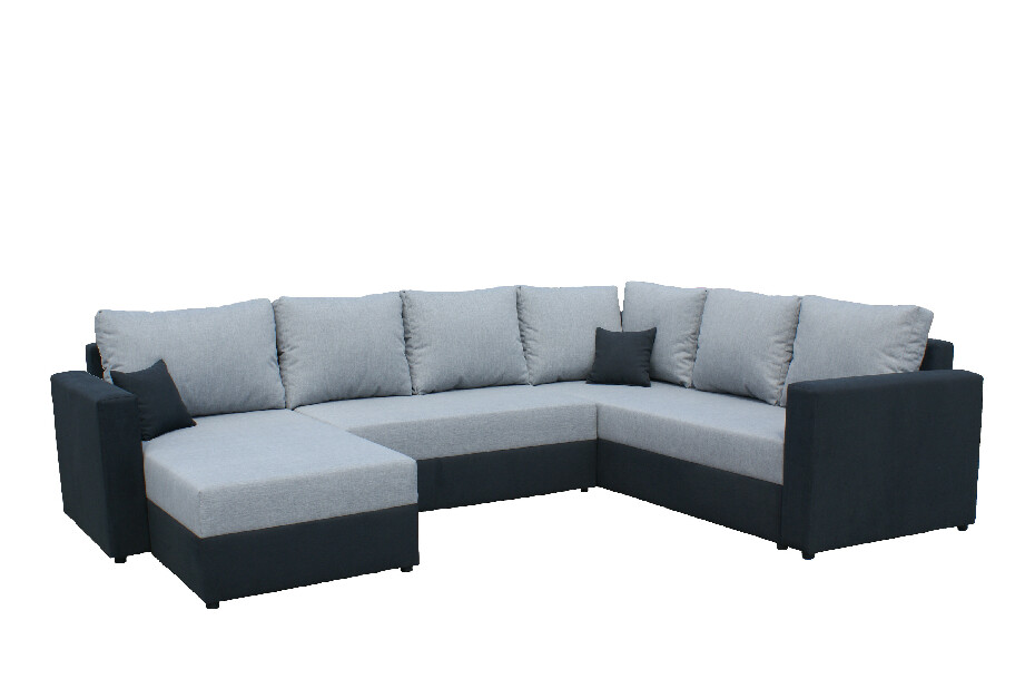 Rohová sedací souprava U BRW Tella U černá + šedá (L)
