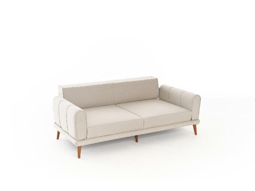 Pohovka trojsedačka Sorenella (krémová + ořech)