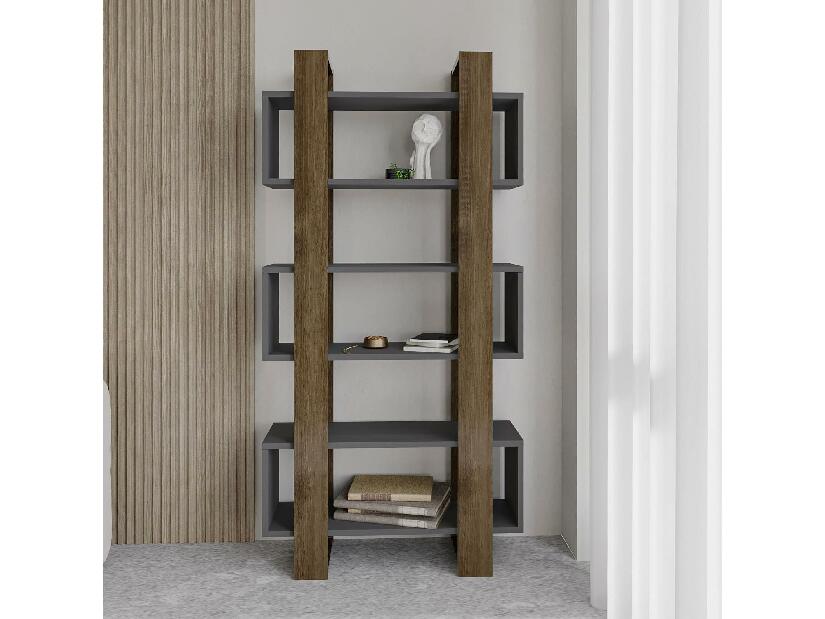 Regál Mulanos (ořech + antracit)