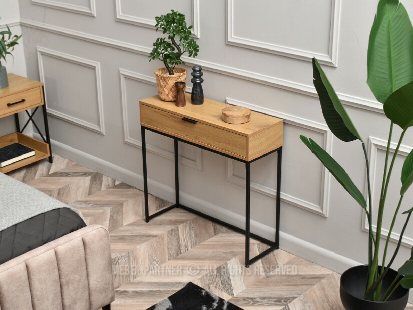 Konzolový stolek Norma M (dub + černá)